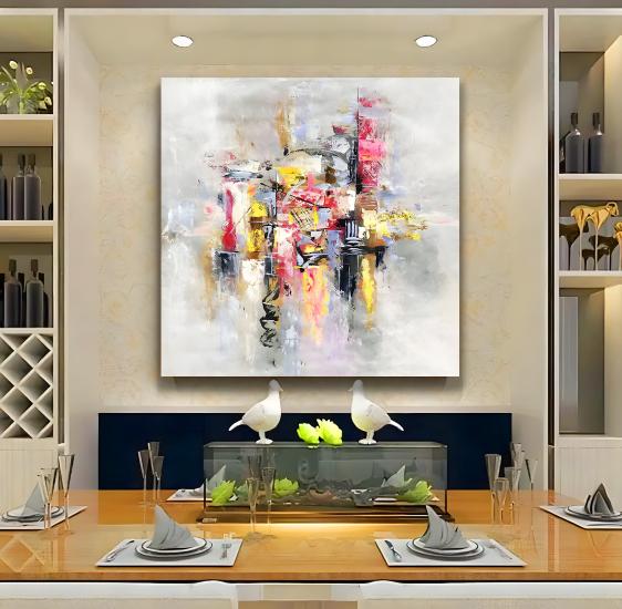 Soyut Desen Kanvas Tablo