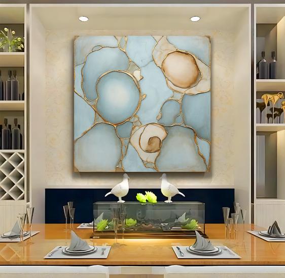 Soyut Desen Kanvas Tablo