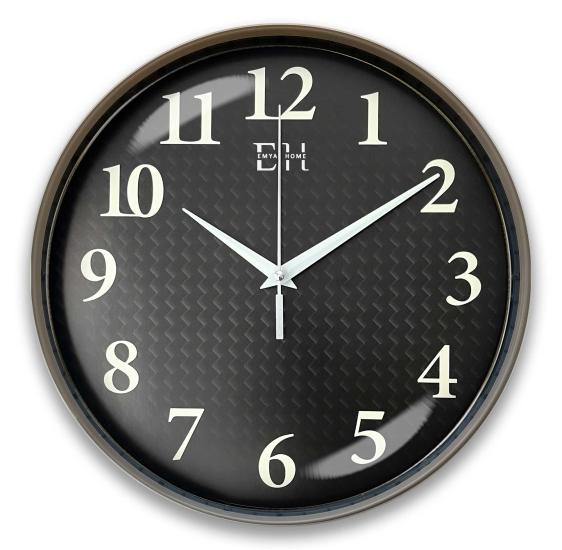 Parlayan Fosforlu Duvar Saati Sütlü Kahve - 29 cm