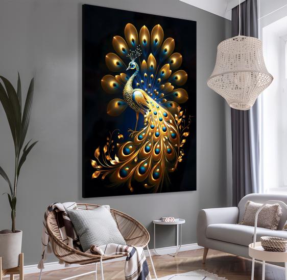 Tavus Kuşu Kanvas Tablo