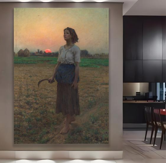 The Song of the Lark by Jules Breton Kanvas Tablo