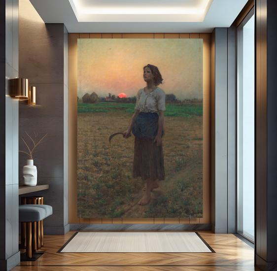 The Song of the Lark by Jules Breton Kanvas Tablo