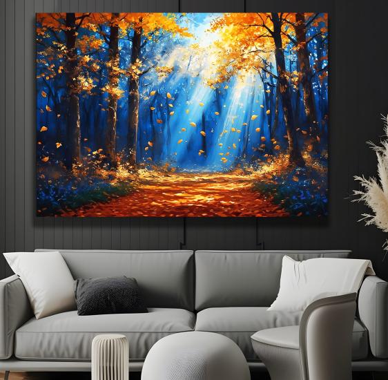 Renkli Ağaçlar Kanvas Tablo