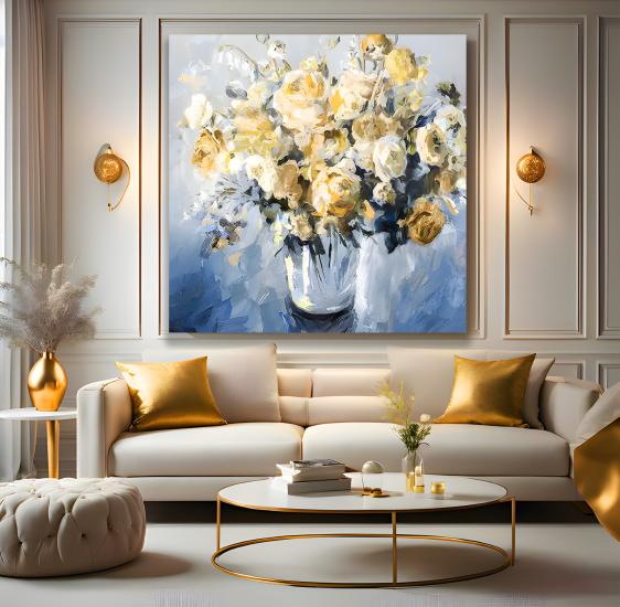 Vazodaki Çiçek Kanvas Tablo