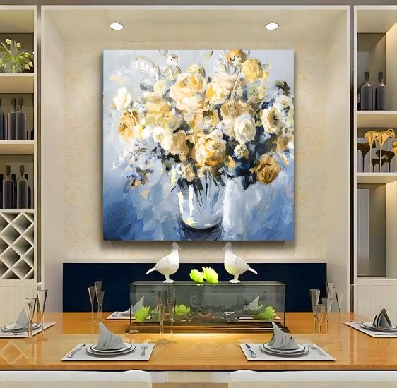 Vazodaki Çiçek Kanvas Tablo