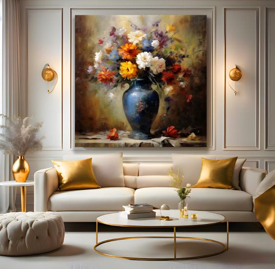 Vazodaki Çiçek Kanvas Tablo