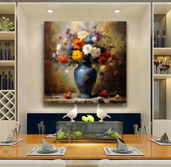 Vazodaki Çiçek Kanvas Tablo