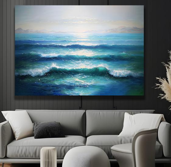 Dalgalı Deniz Kanvas Tablo