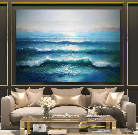 Dalgalı Deniz Kanvas Tablo