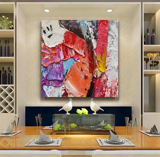 Soyut Desen Kanvas Tablo