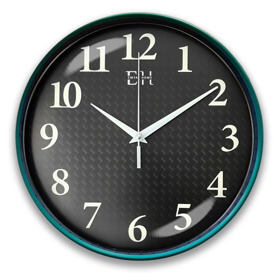 Parlayan Fosforlu Duvar Saati Yeşil - 29 cm