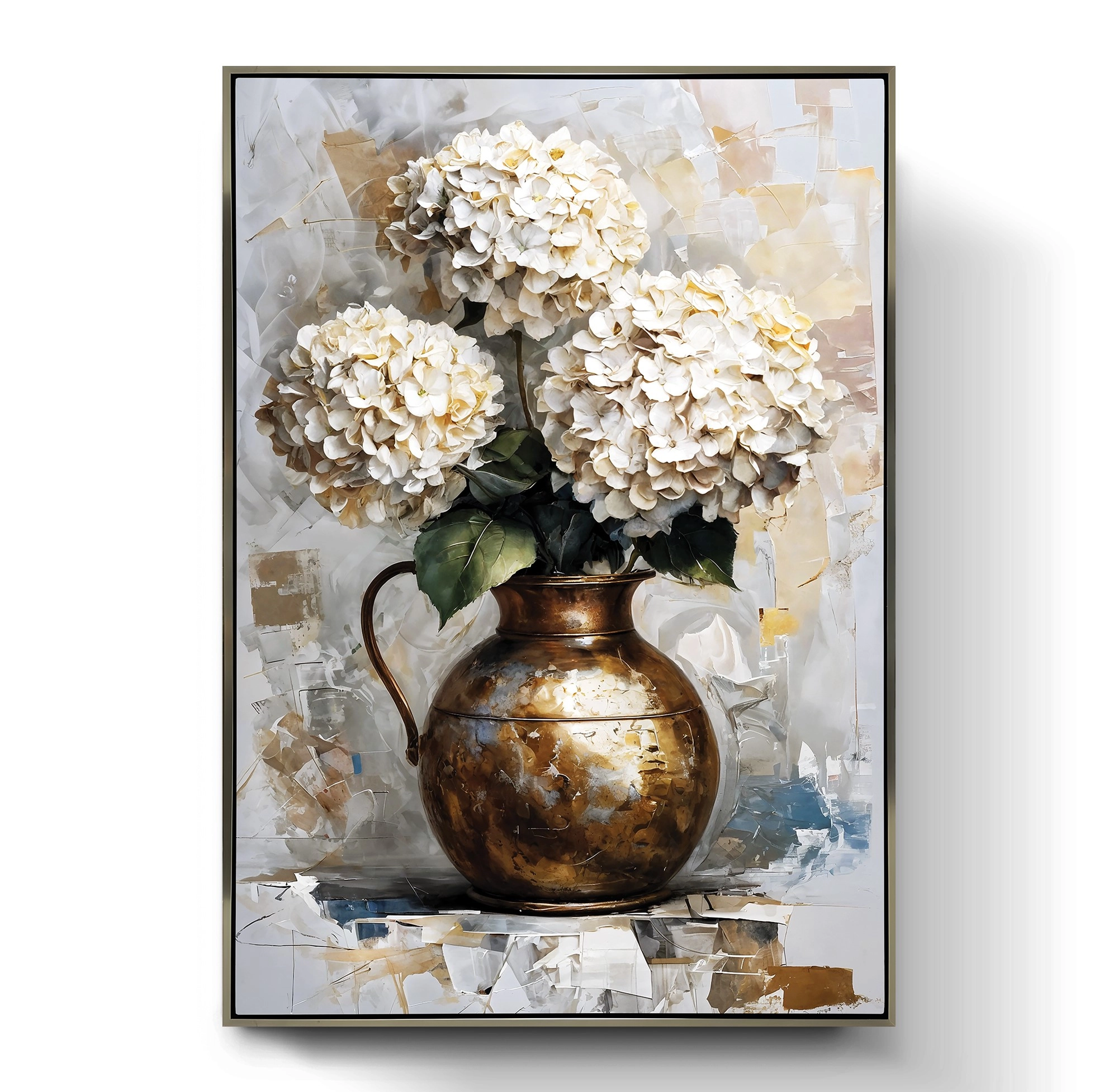 Bronz%20Metal%20Çerçeveli%20Vazodaki%20Buket%20Kanvas%20Tablo